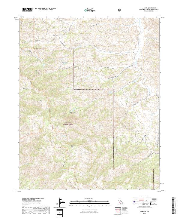 USGS Topographic Map – La Panza