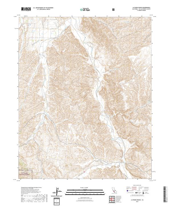 USGS Topographic Map – La Panza Ranch