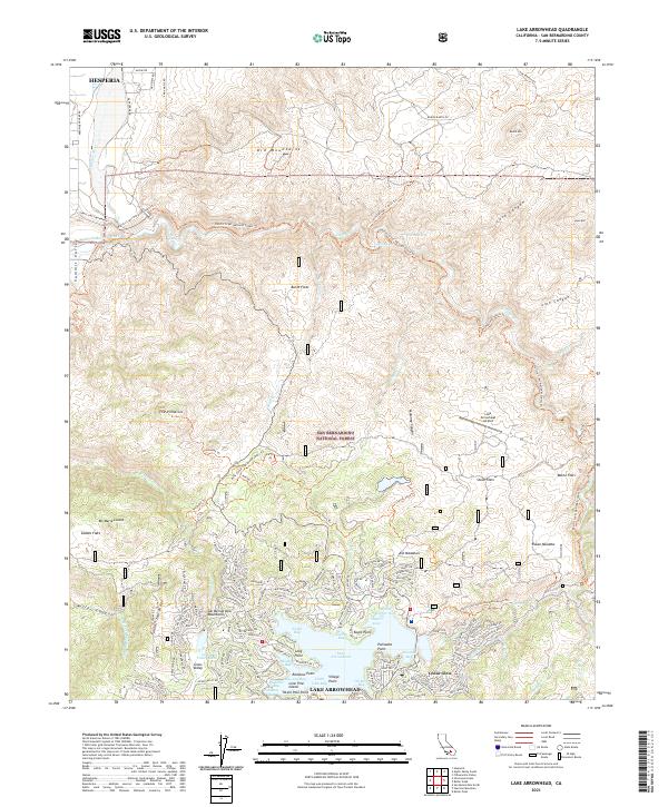 USGS Topographic Map – Lake Arrowhead