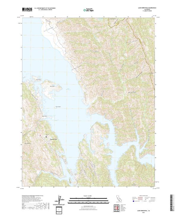 USGS Topographic Map – Lake Berryessa