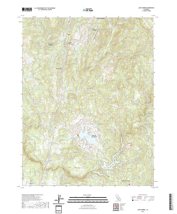 USGS Topographic Map – Lake Combie