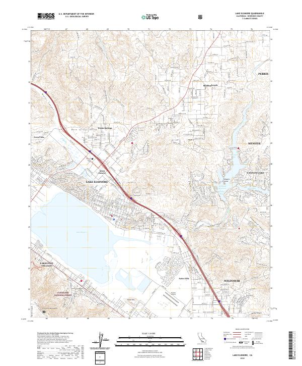 USGS Topographic Map – Lake Elsinore