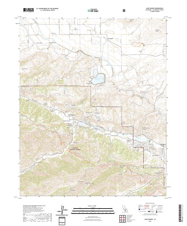 USGS Topographic Map – Lake Hughes