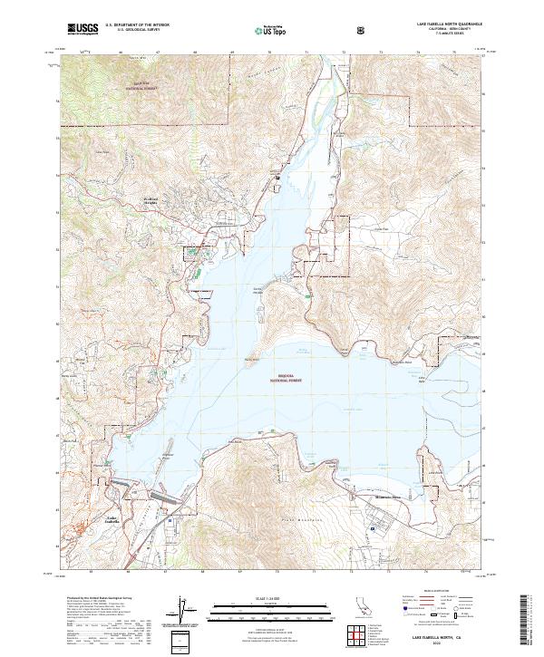 USGS Topographic Map – Lake Isabella North