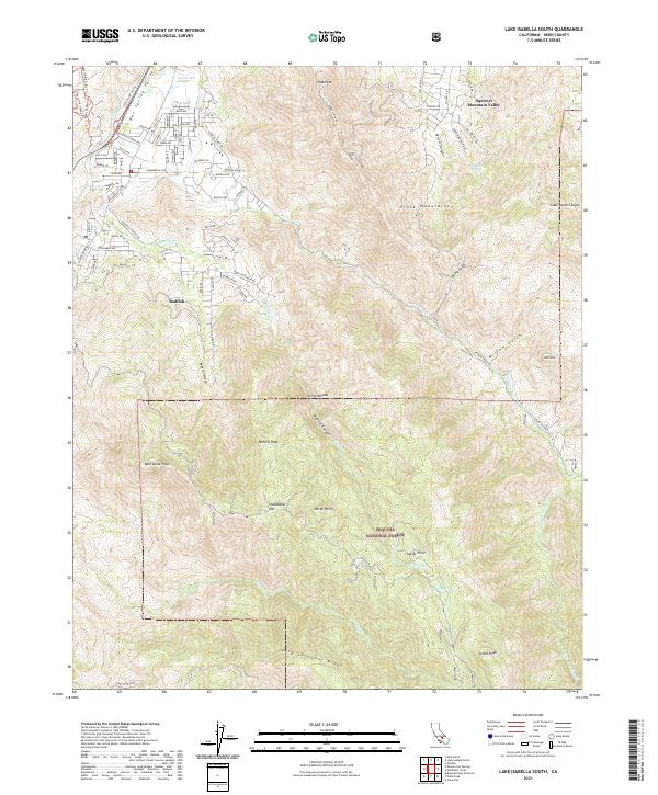 USGS Topographic Map – Lake Isabella South