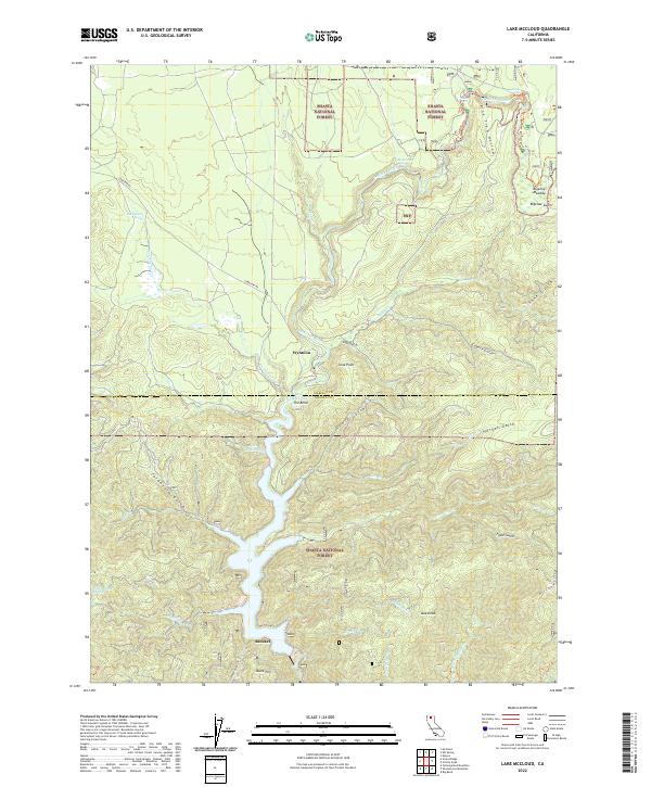 USGS Topographic Map – Lake McCloud