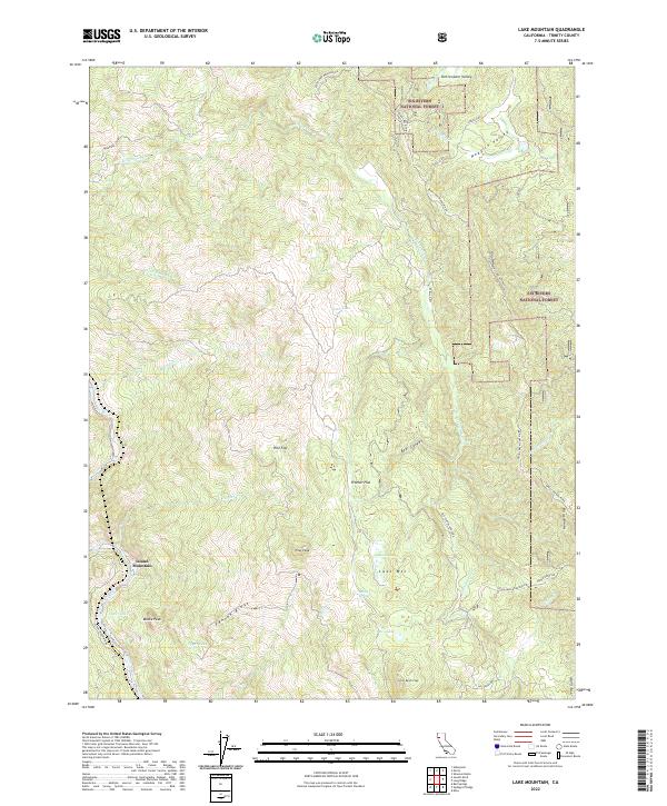 USGS Topographic Map – Lake Mountain