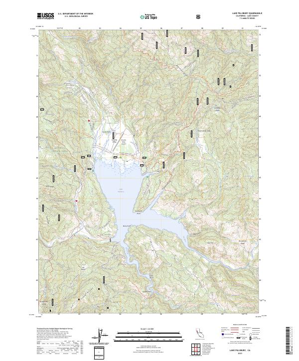 USGS Topographic Map – Lake Pillsbury