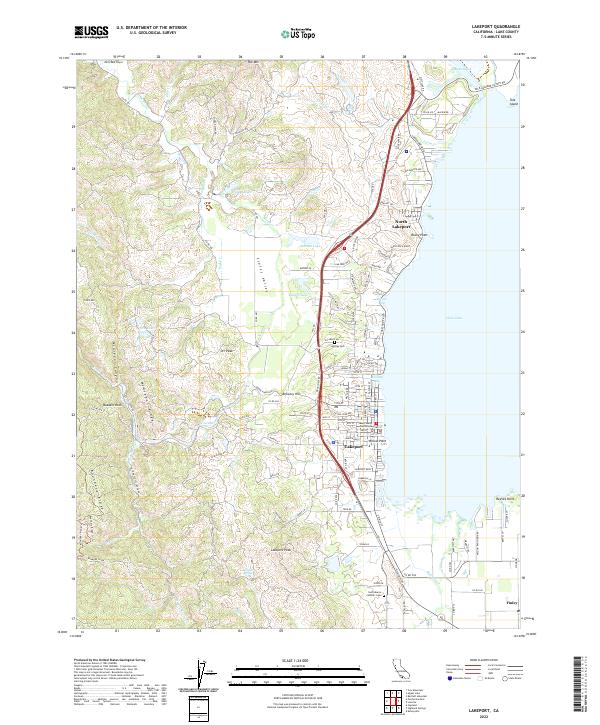 USGS Topographic Map – Lakeport