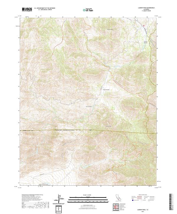 USGS Topographic Map – Lamont Peak