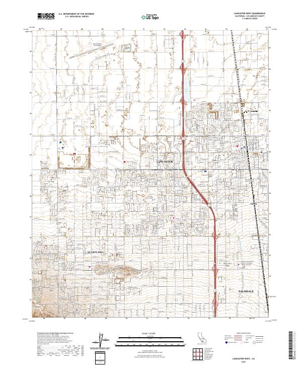 USGS Topographic Map – Lancaster West