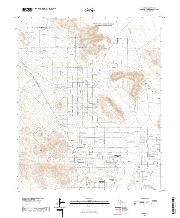 USGS Topographic Map – Landers