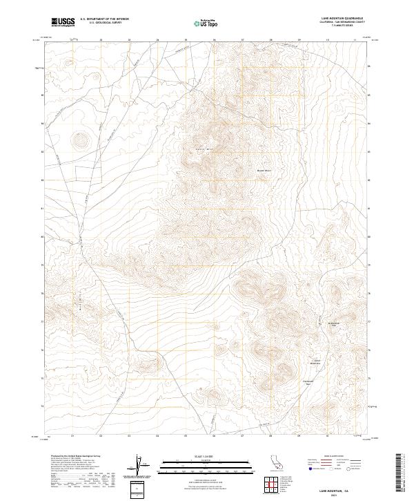 USGS Topographic Map – Lane Mountain