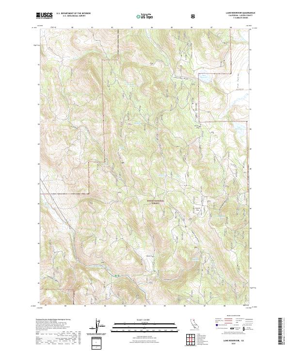USGS Topographic Map – Lane Reservoir