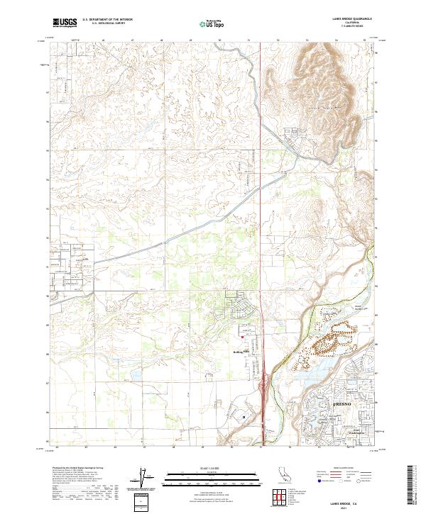 USGS Topographic Map – Lanes Bridge