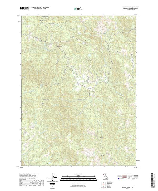 USGS Topographic Map – Larabee Valley