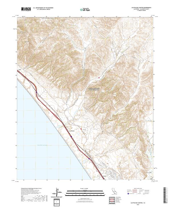 USGS Topographic Map – Las Pulgas Canyon