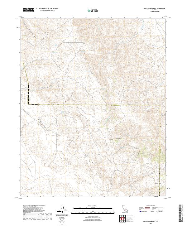USGS Topographic Map – Las Yeguas Ranch