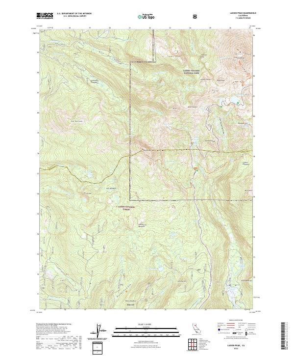 USGS Topographic Map – Lassen Peak