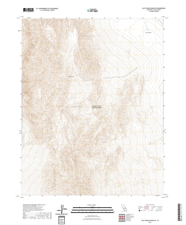 2021 Map of Last Chance Range SE, 2021 Print