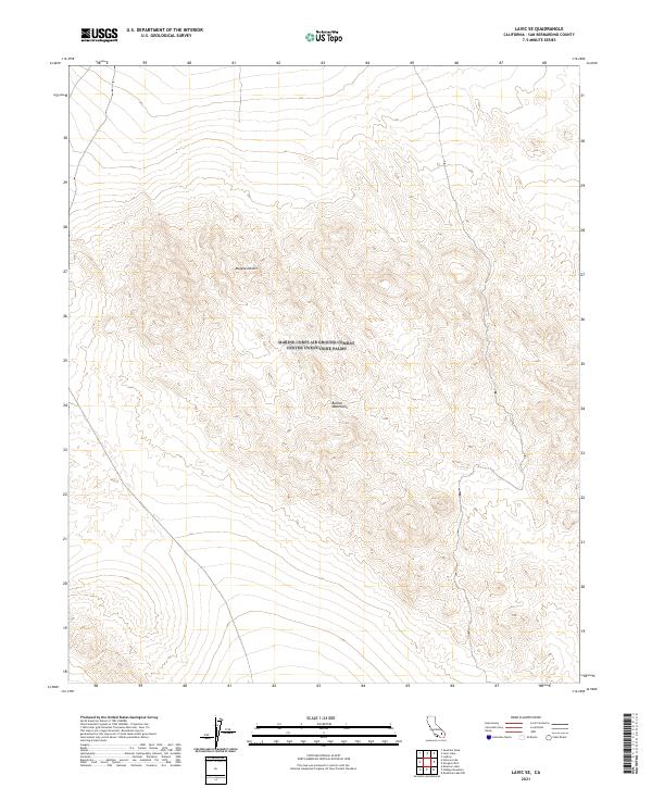 2021 Map of Lavic SE, 2021 Print