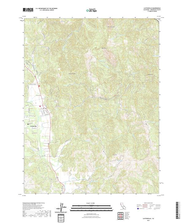 USGS Topographic Map – Laytonville