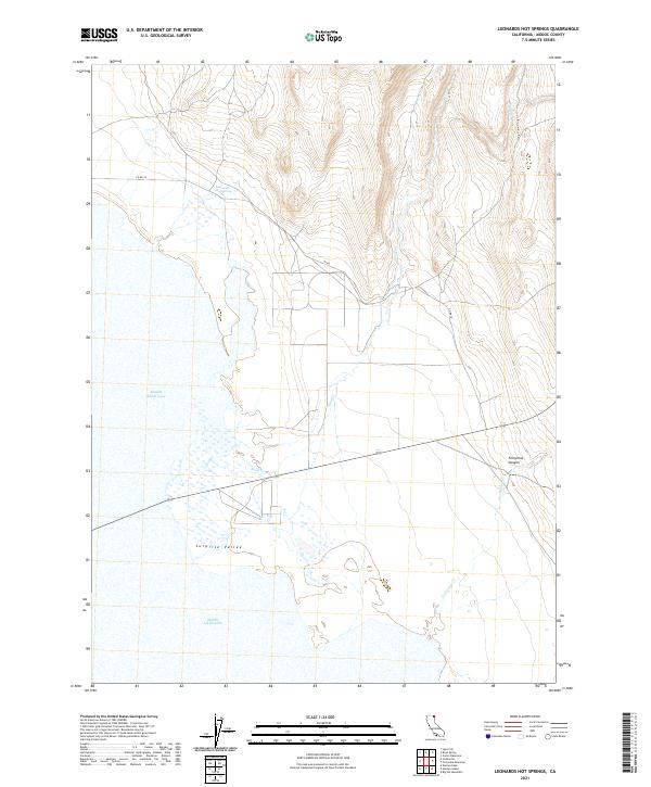USGS Topographic Map – Leonards Hot Springs