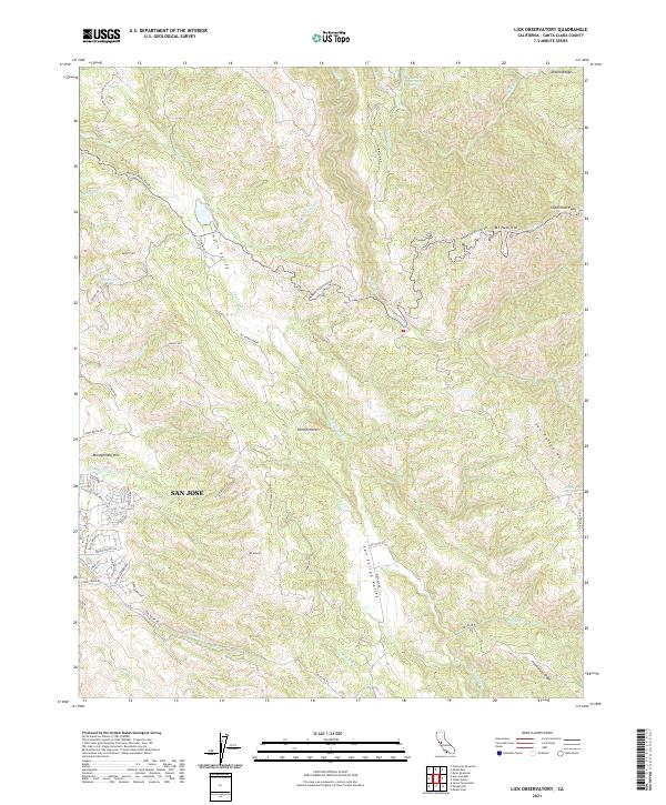 USGS Topographic Map – Lick Observatory