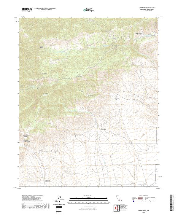 USGS Topographic Map – Liebre Twins