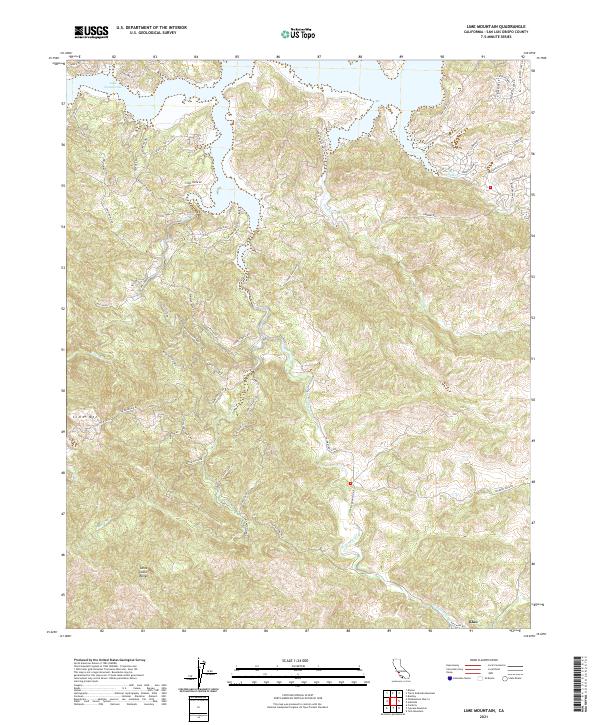 USGS Topographic Map – Lime Mountain