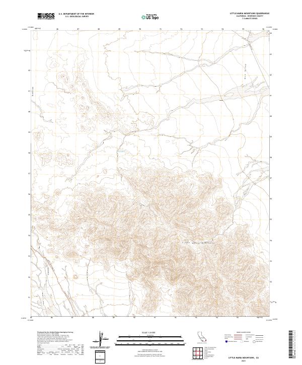 USGS Topographic Map – Little Maria Mountains