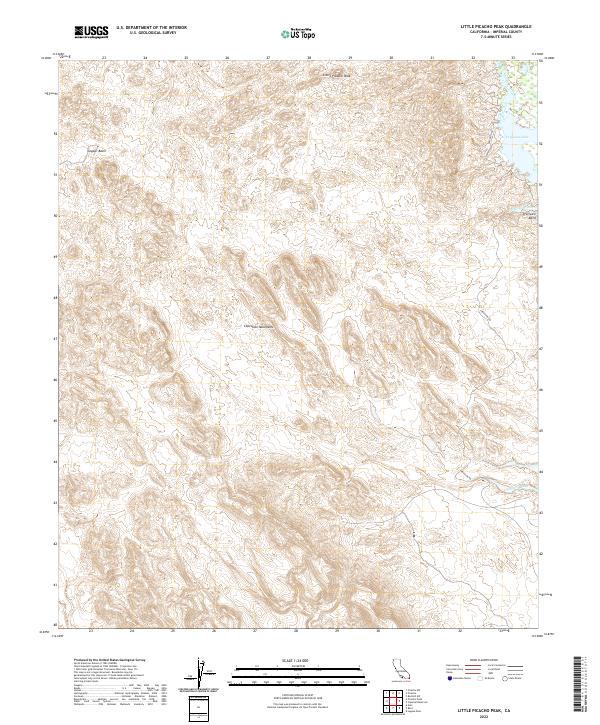 USGS Topographic Map – Little Picacho Peak