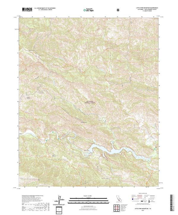 USGS Topographic Map – Little Pine Mountain