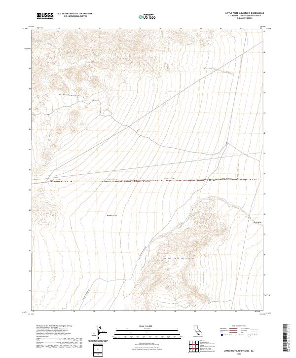 USGS Topographic Map – Little Piute Mountains
