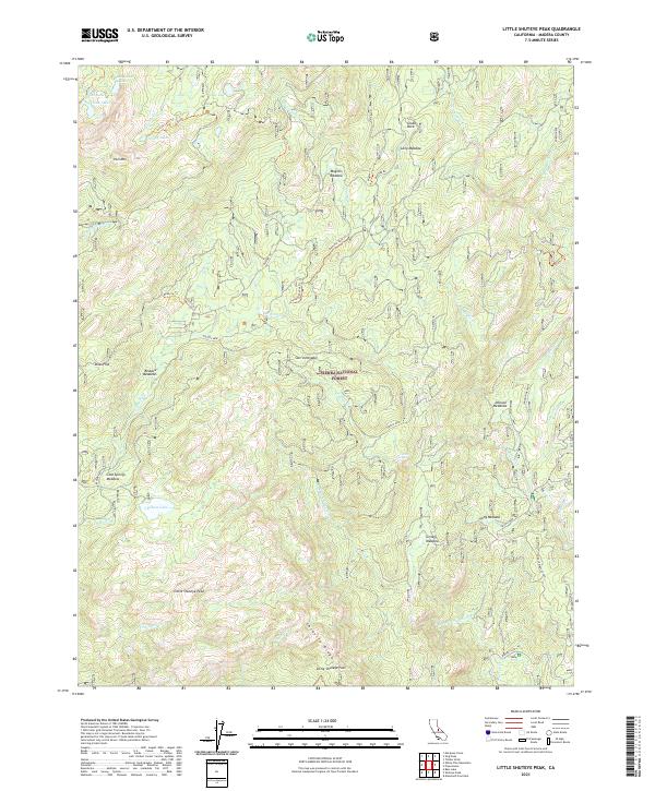 USGS Topographic Map – Little Shuteye Peak