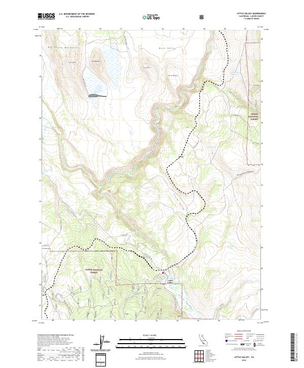 USGS Topographic Map – Little Valley