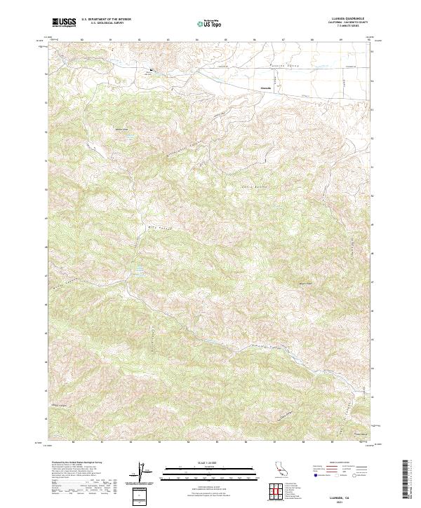 USGS Topographic Map – Llanada