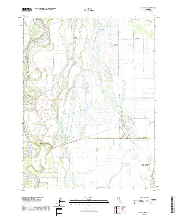 USGS Topographic Map – Llano Seco