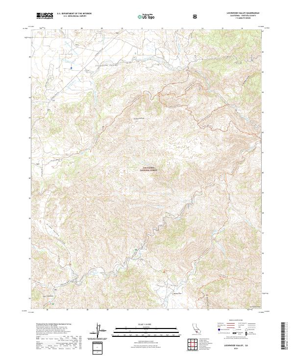 USGS Topographic Map – Lockwood Valley