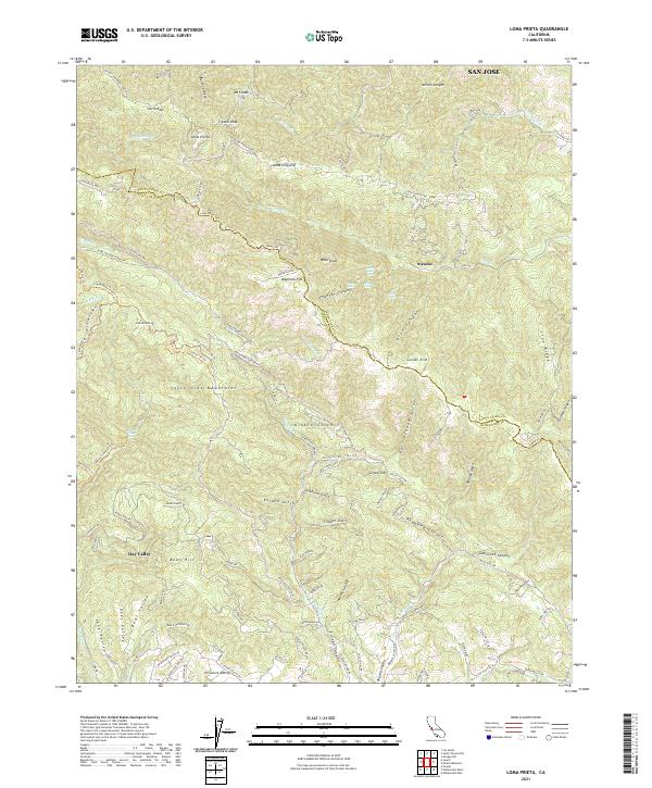 USGS Topographic Map – Loma Prieta