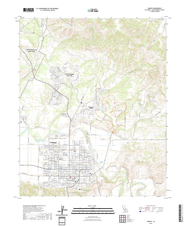 USGS Topographic Map – Lompoc