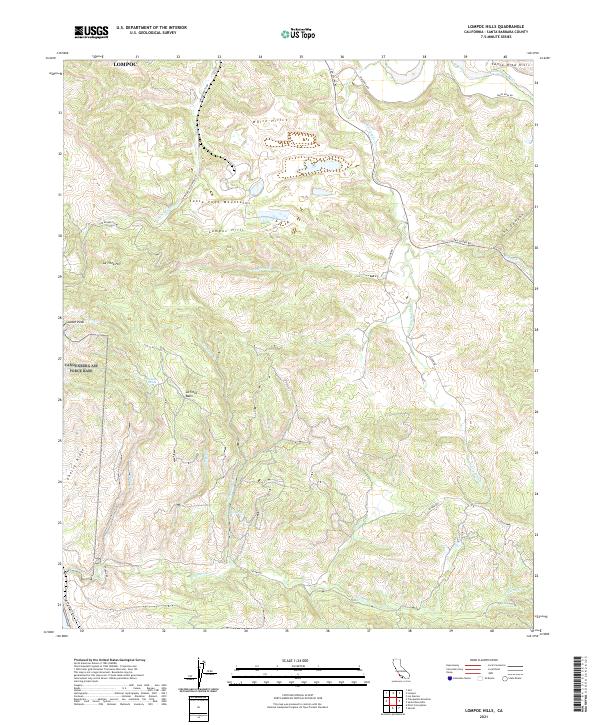 USGS Topographic Map – Lompoc Hills