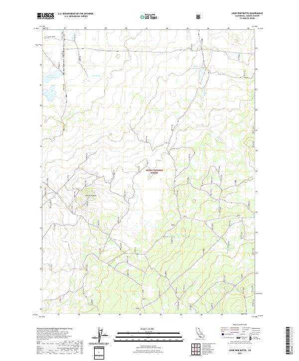 USGS Topographic Map – Lone Pine Butte