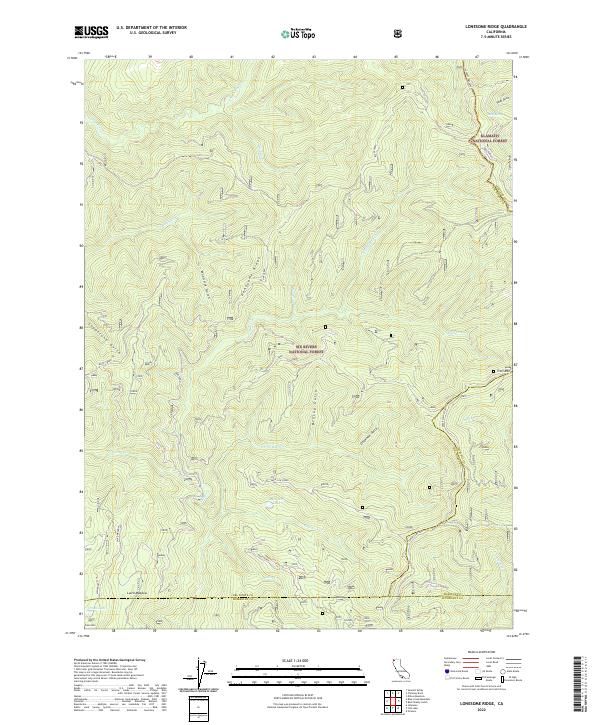 USGS Topographic Map – Lonesome Ridge
