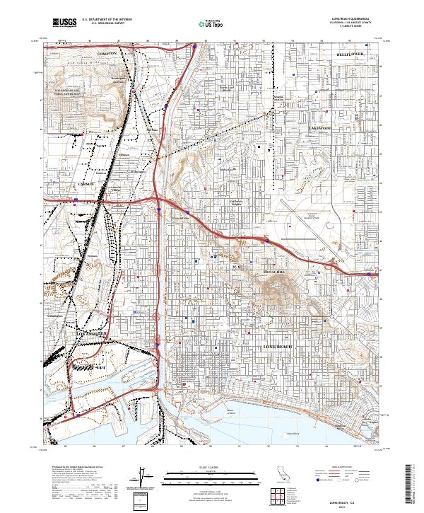 USGS Topographic Map – Long Beach