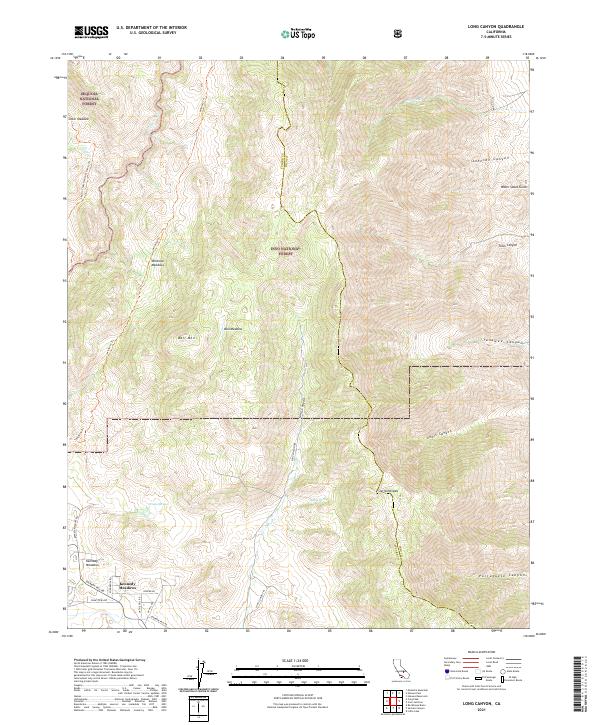 USGS Topographic Map – Long Canyon