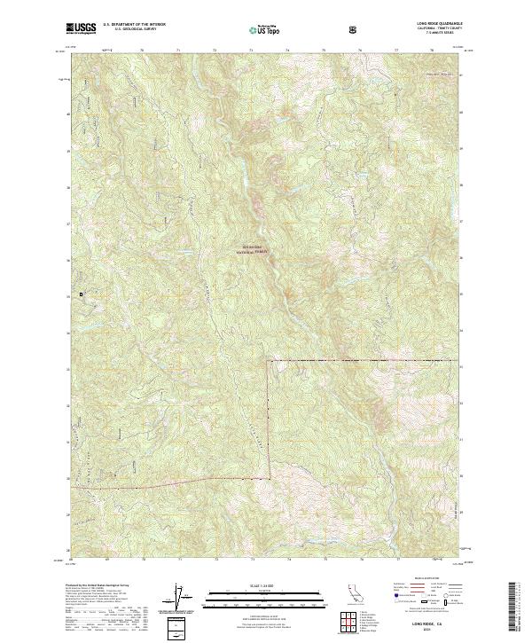 USGS Topographic Map – Long Ridge