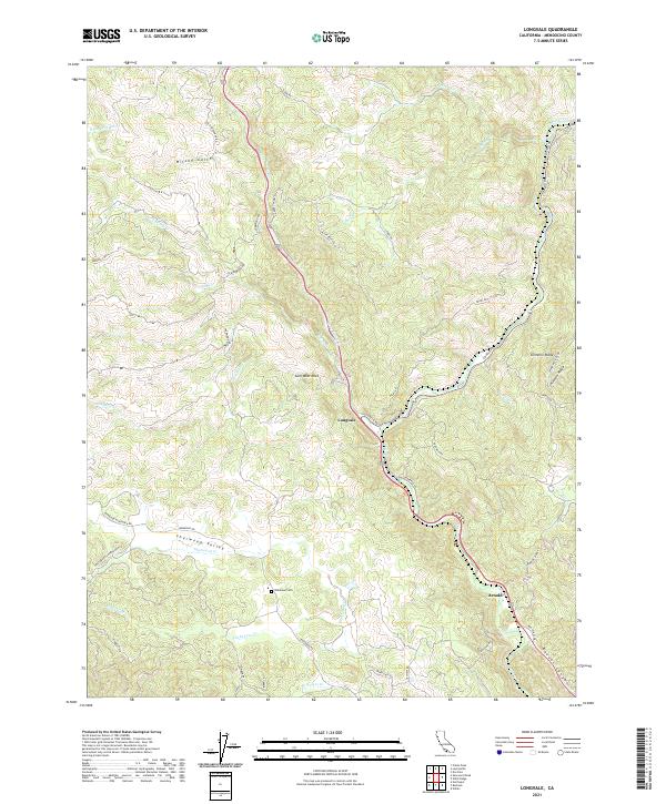 USGS Topographic Map – Longvale