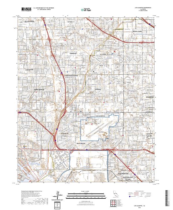 USGS Topographic Map – Los Alamitos