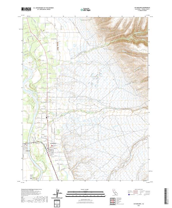 USGS Topographic Map – Los Molinos